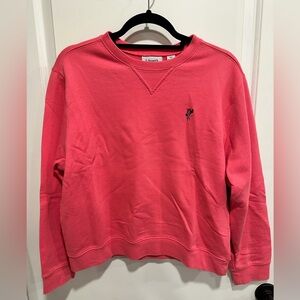 Ashworth Coral Pink 100% Cotton Crewneck Sweatshirt